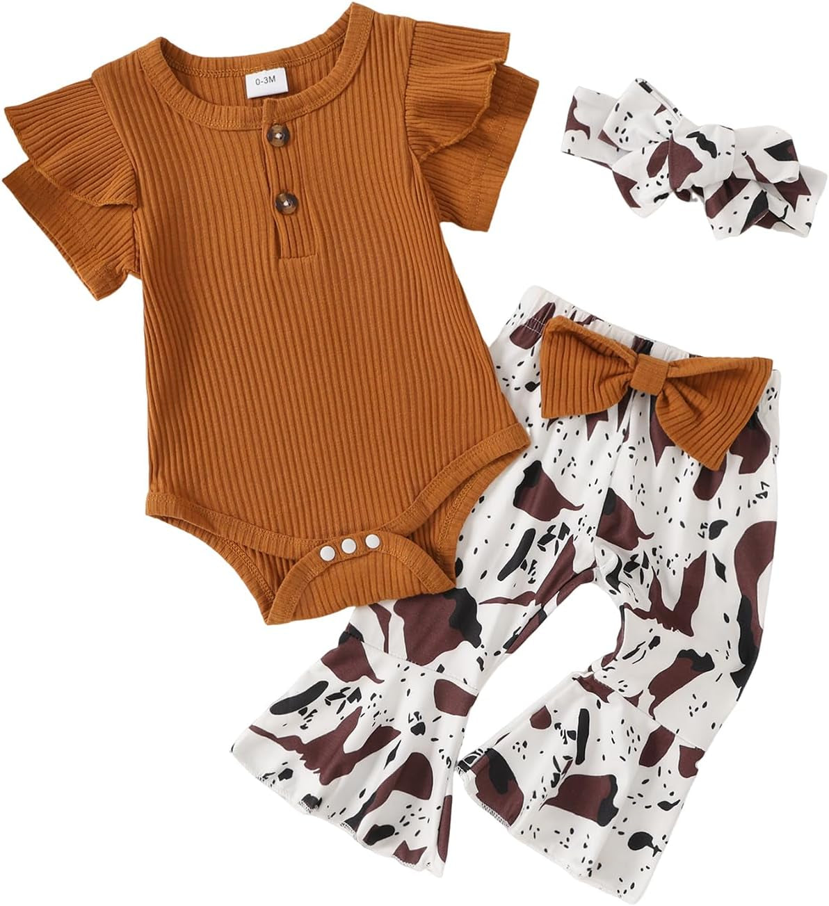 Baby Girl Clothes Ruffle Romper Pants Outfit Set