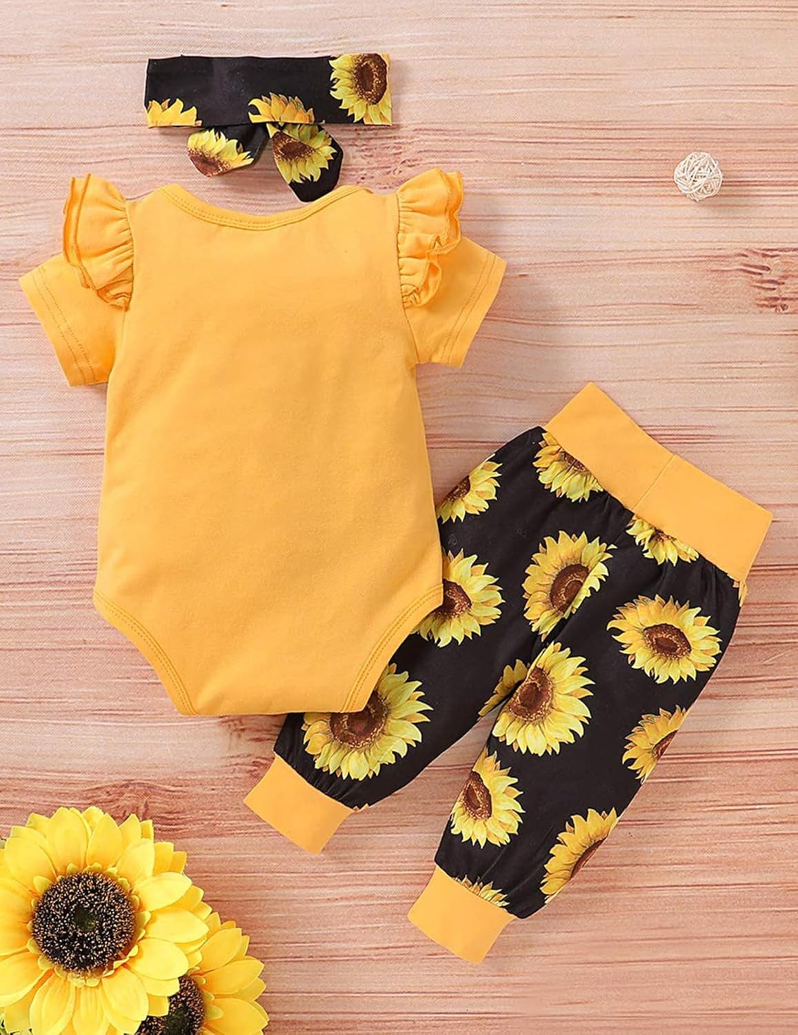 Baby Girl Clothes Ruffle Romper Pants Outfit Set