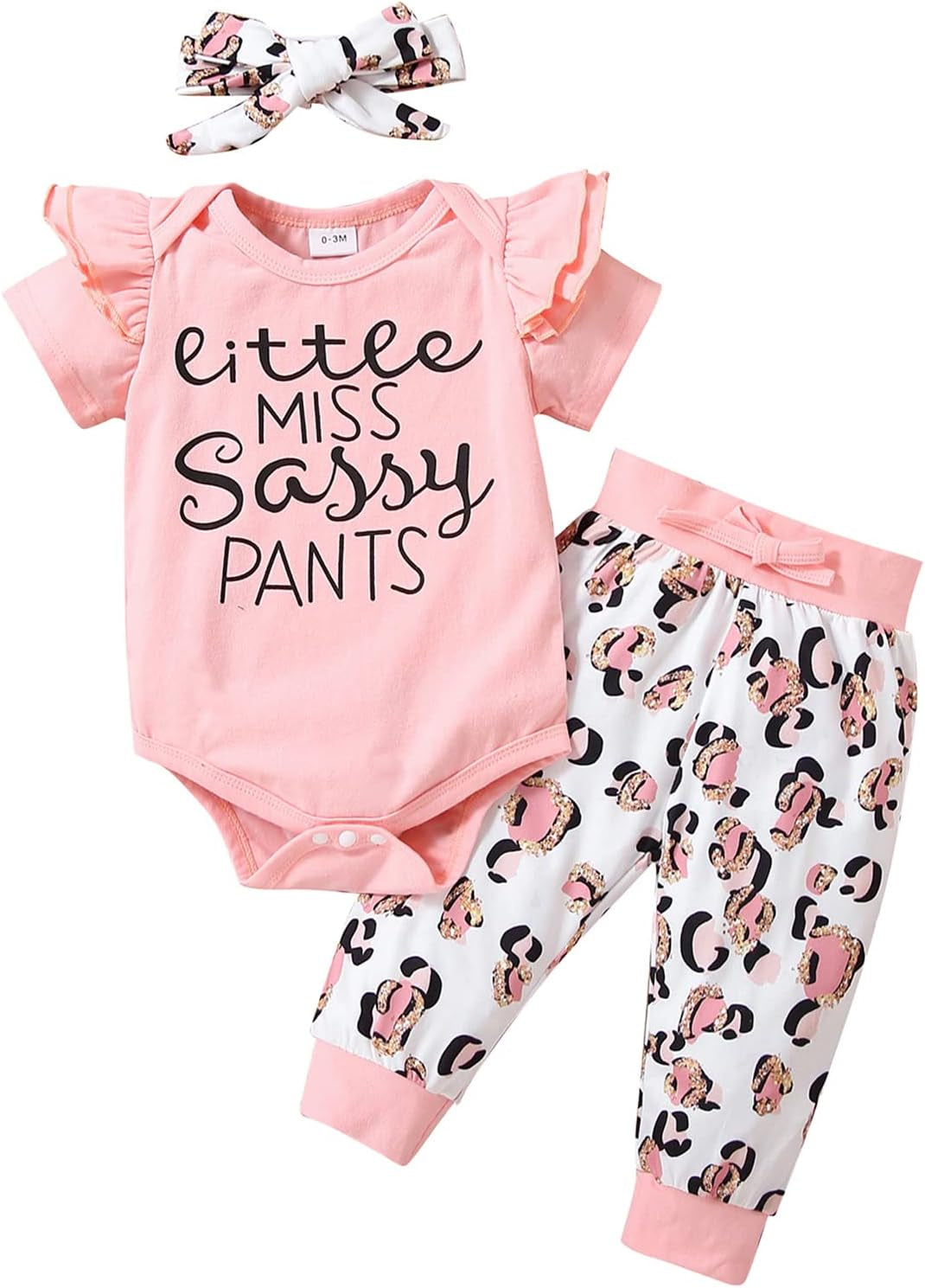 Baby Girl Clothes Ruffle Romper Pants Outfit Set