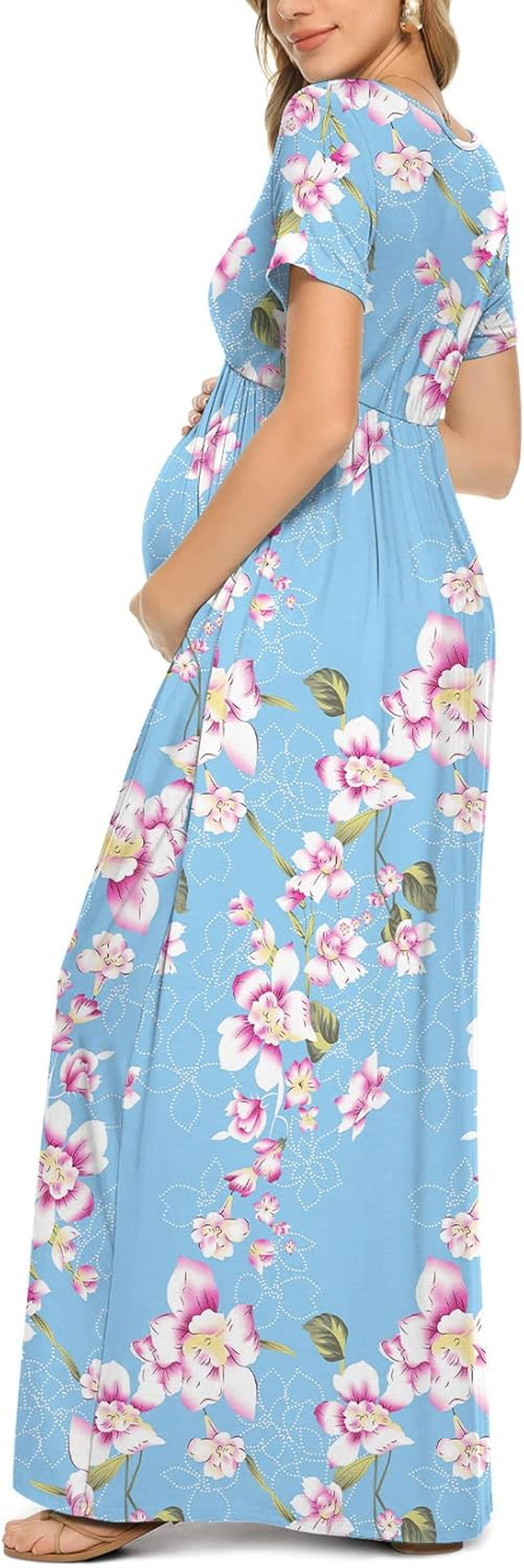 Maternity Maxi Wrap Dress for Women