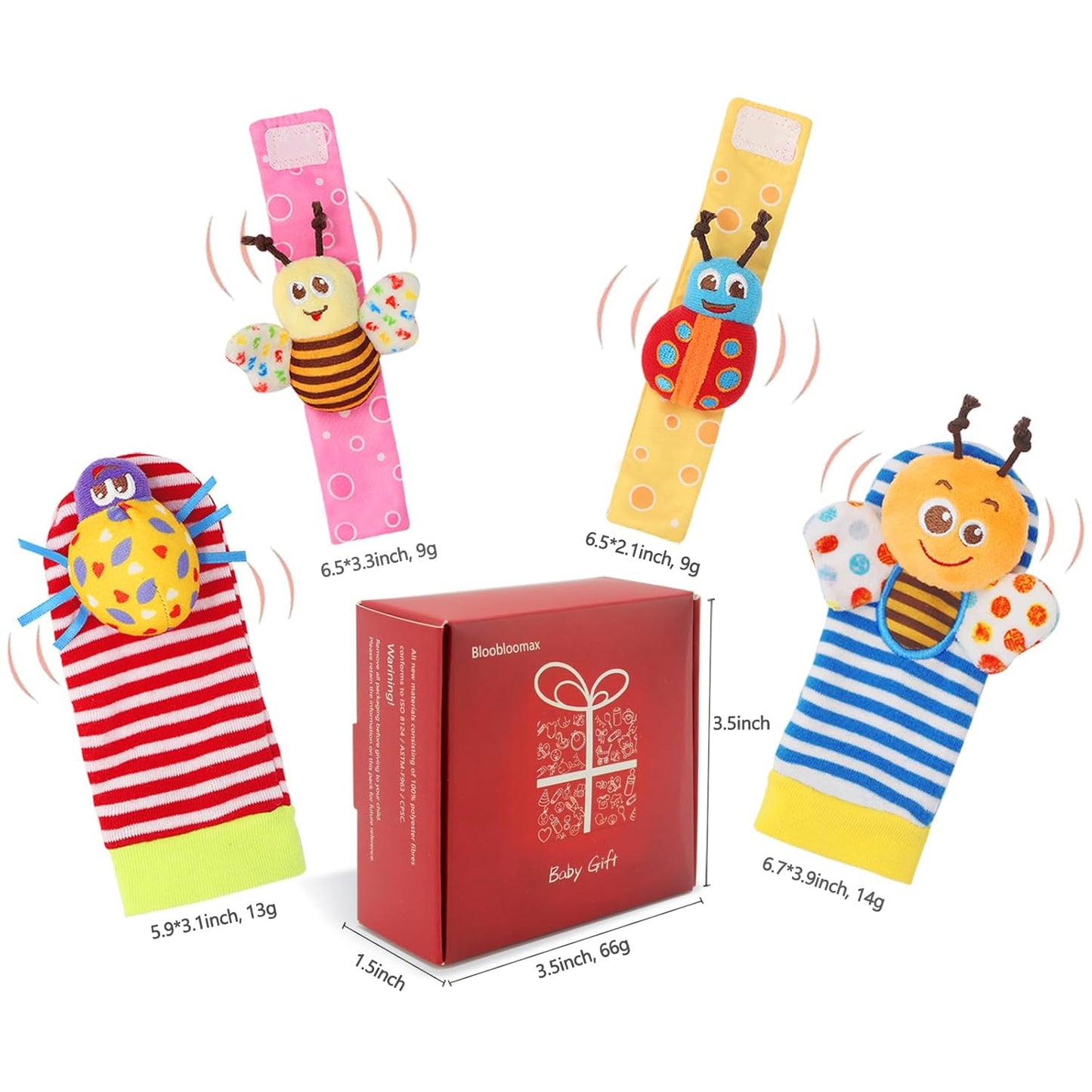 Baby Rattles Gift Set – Hand & Foot Toys for 0–12 Months