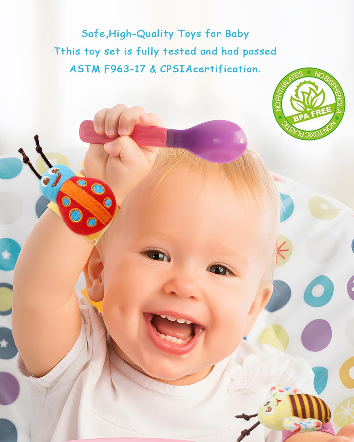 Baby Rattles Gift Set – Hand & Foot Toys for 0–12 Months