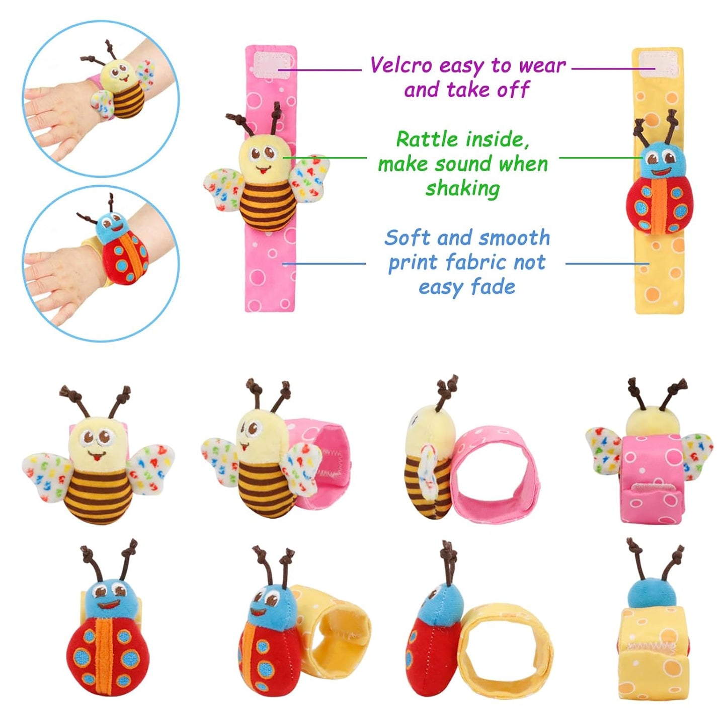 Baby Rattles Gift Set – Hand & Foot Toys for 0–12 Months