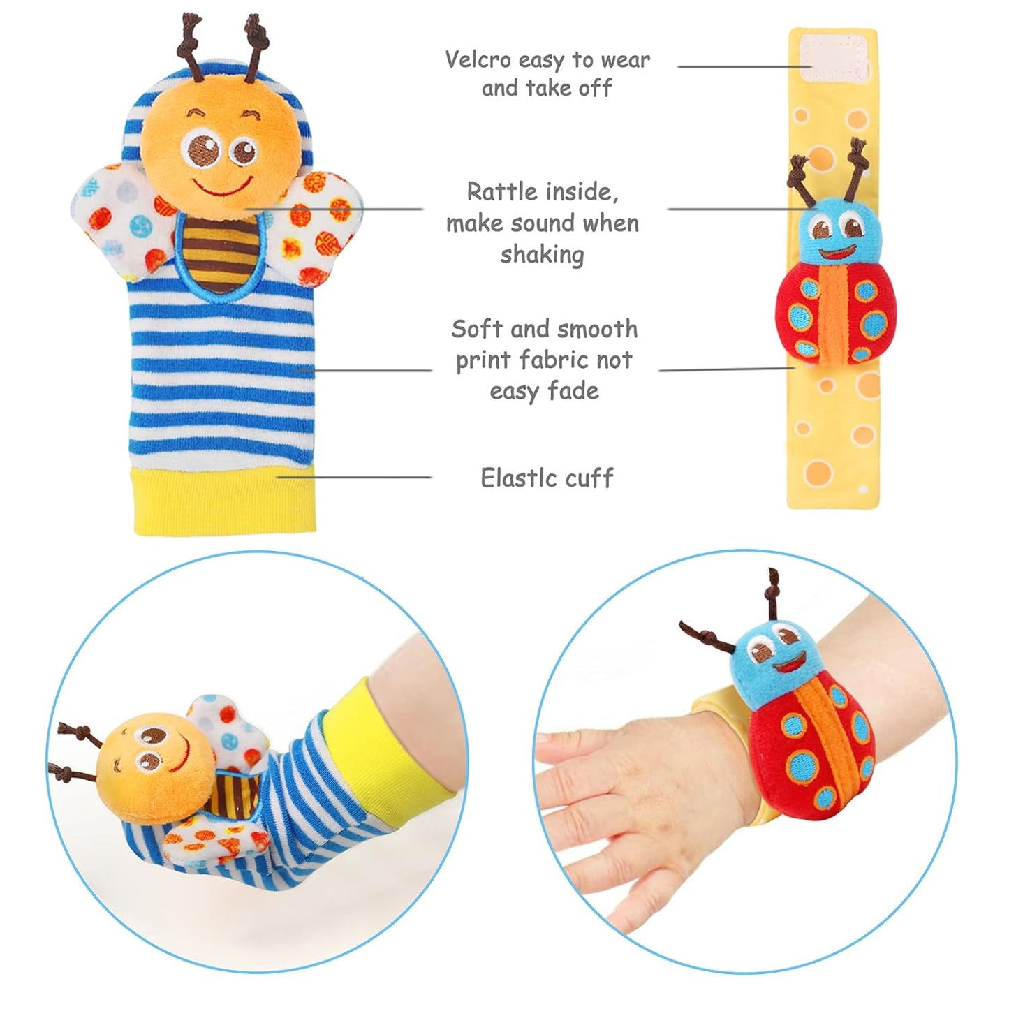 Baby Rattles Gift Set – Hand & Foot Toys for 0–12 Months