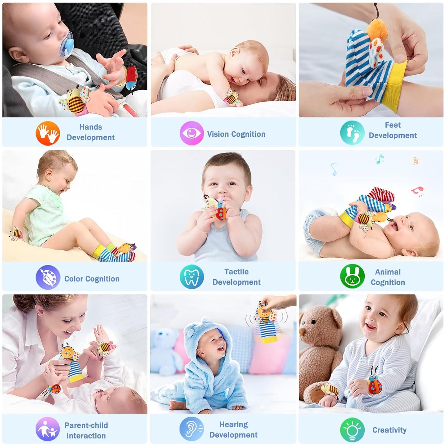 Baby Rattles Gift Set – Hand & Foot Toys for 0–12 Months