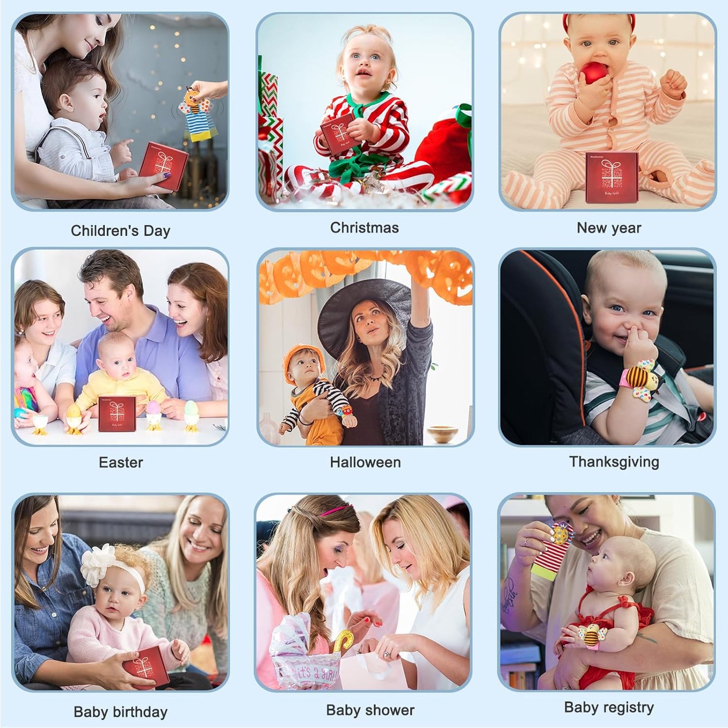 Baby Rattles Gift Set – Hand & Foot Toys for 0–12 Months
