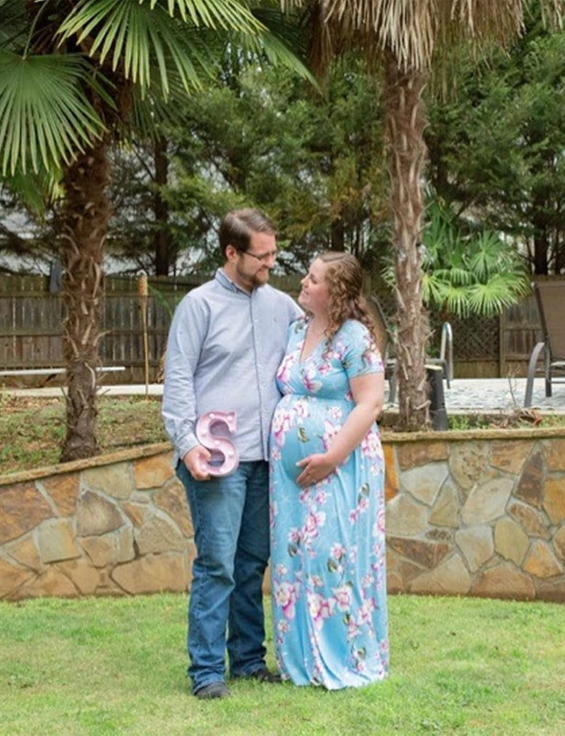 Maternity Maxi Wrap Dress for Women