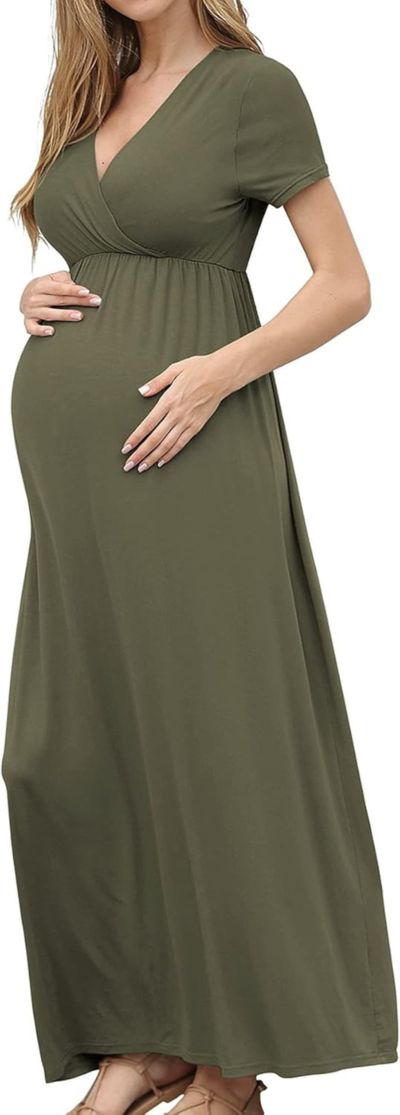 Maternity Maxi Wrap Dress for Women