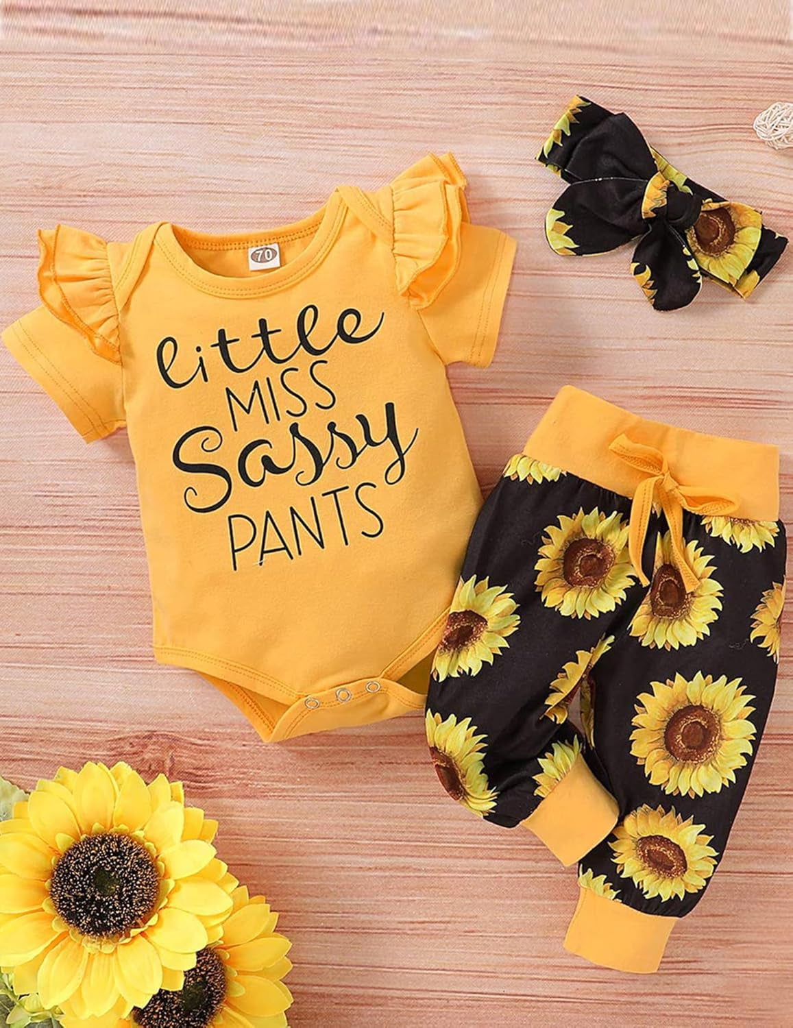 Baby Girl Clothes Ruffle Romper Pants Outfit Set