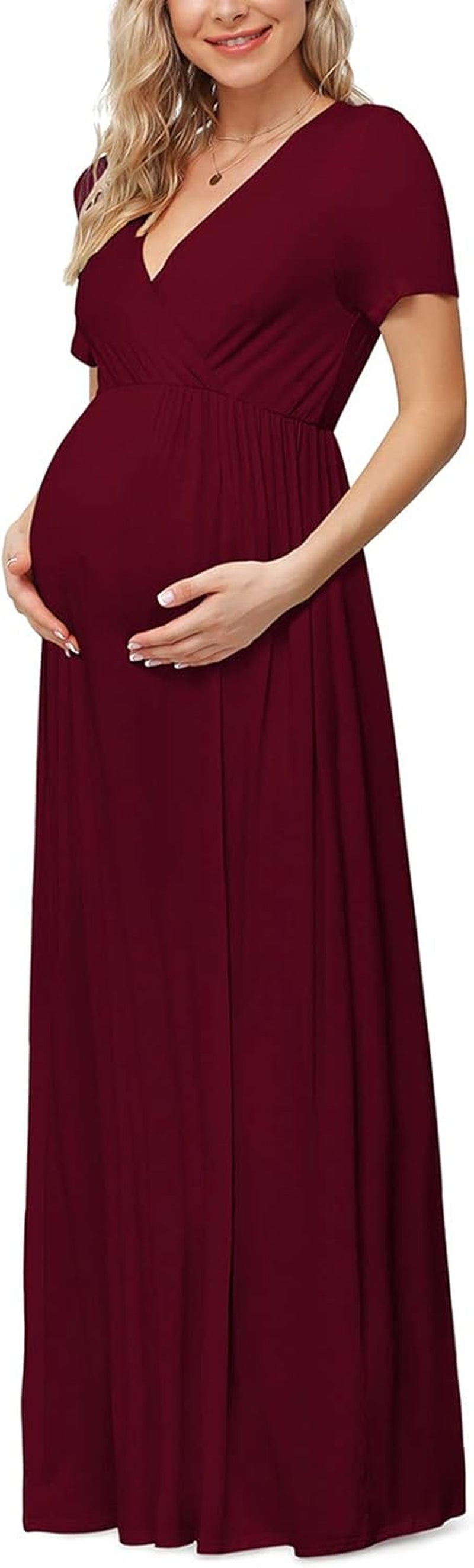 Maternity Maxi Wrap Dress for Women