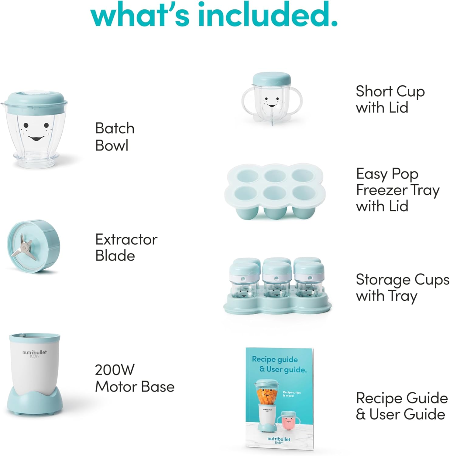 Baby Complete Food-Making System, 32-Oz, White, Blue, Clear