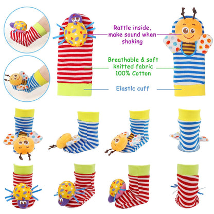 Baby Rattles Gift Set – Hand & Foot Toys for 0–12 Months