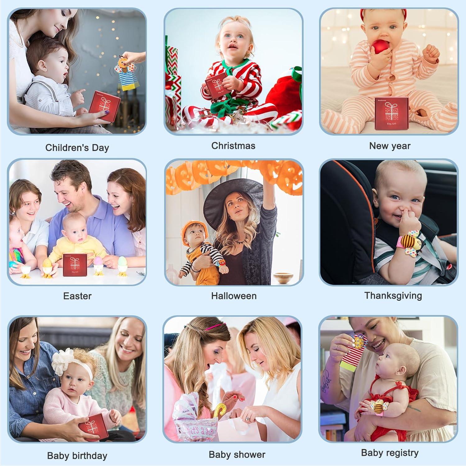 Baby Rattles Gift Set – Hand & Foot Toys for 0–12 Months