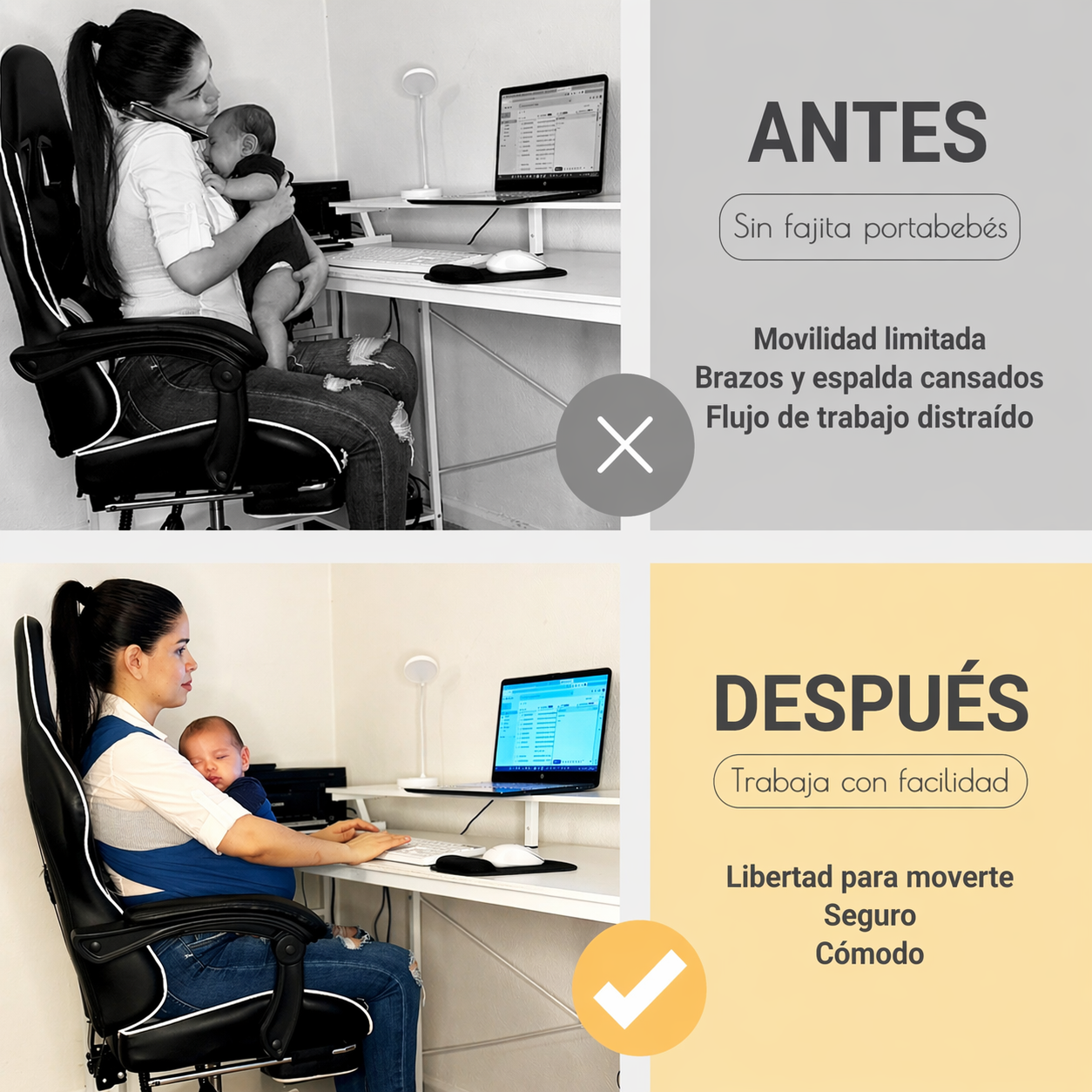 Portabebés ergonómico Abee — Lleva a tu bebé con comodidad, seguridad y amor.
