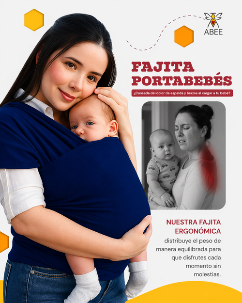 Portabebés ergonómico Abee — Lleva a tu bebé con comodidad, seguridad y amor.