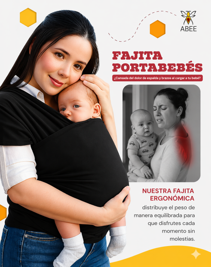 Portabebés ergonómico Abee — Lleva a tu bebé con comodidad, seguridad y amor.