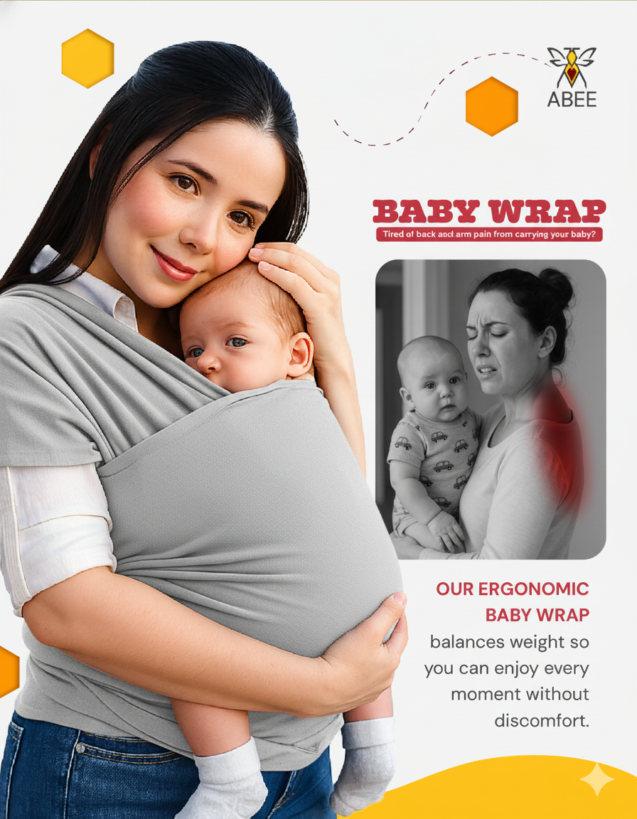 Ergonomic Baby wrap Carrier - Carry your baby with comfort, safety, and love.